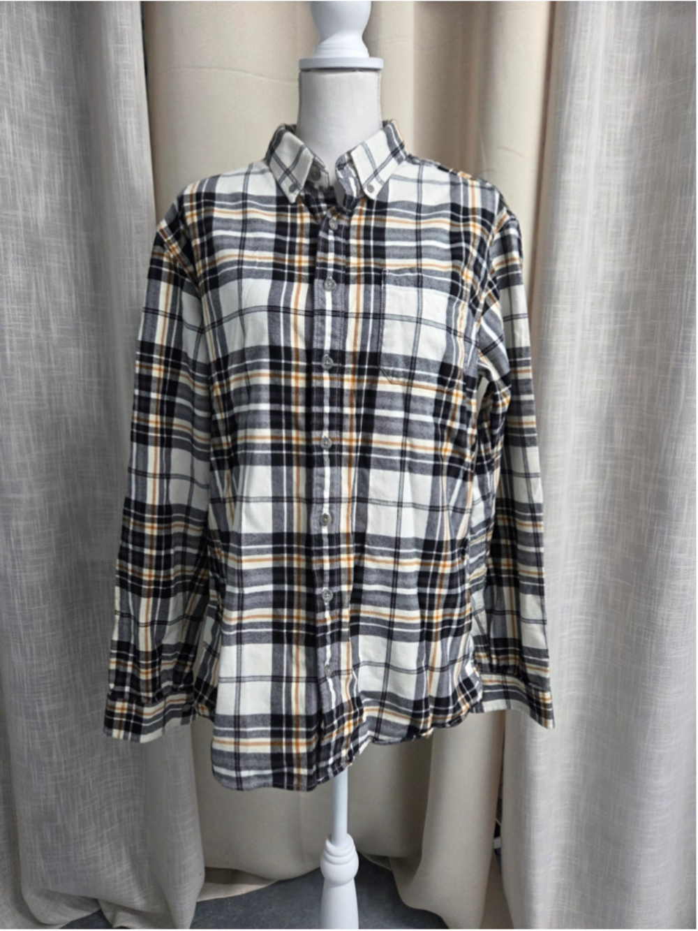 Eddie Bauer Plaid Men's Shirt Size TL Cabincore Grunge Woodscore Dark Academia